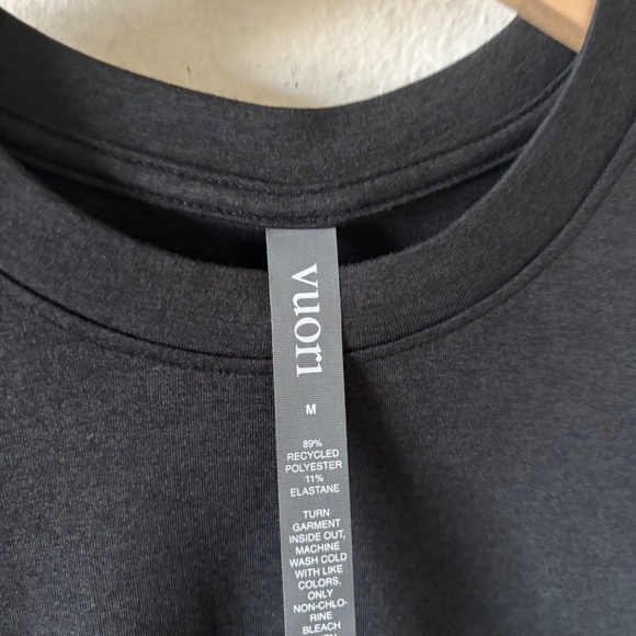 Vuori women’s long Sleeve Halo Essential Dress Black Heather Size M NWT - Picture 4 of 13